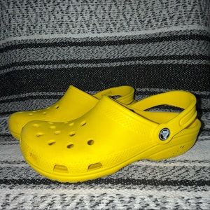 Yellow crocs, womens size 9
